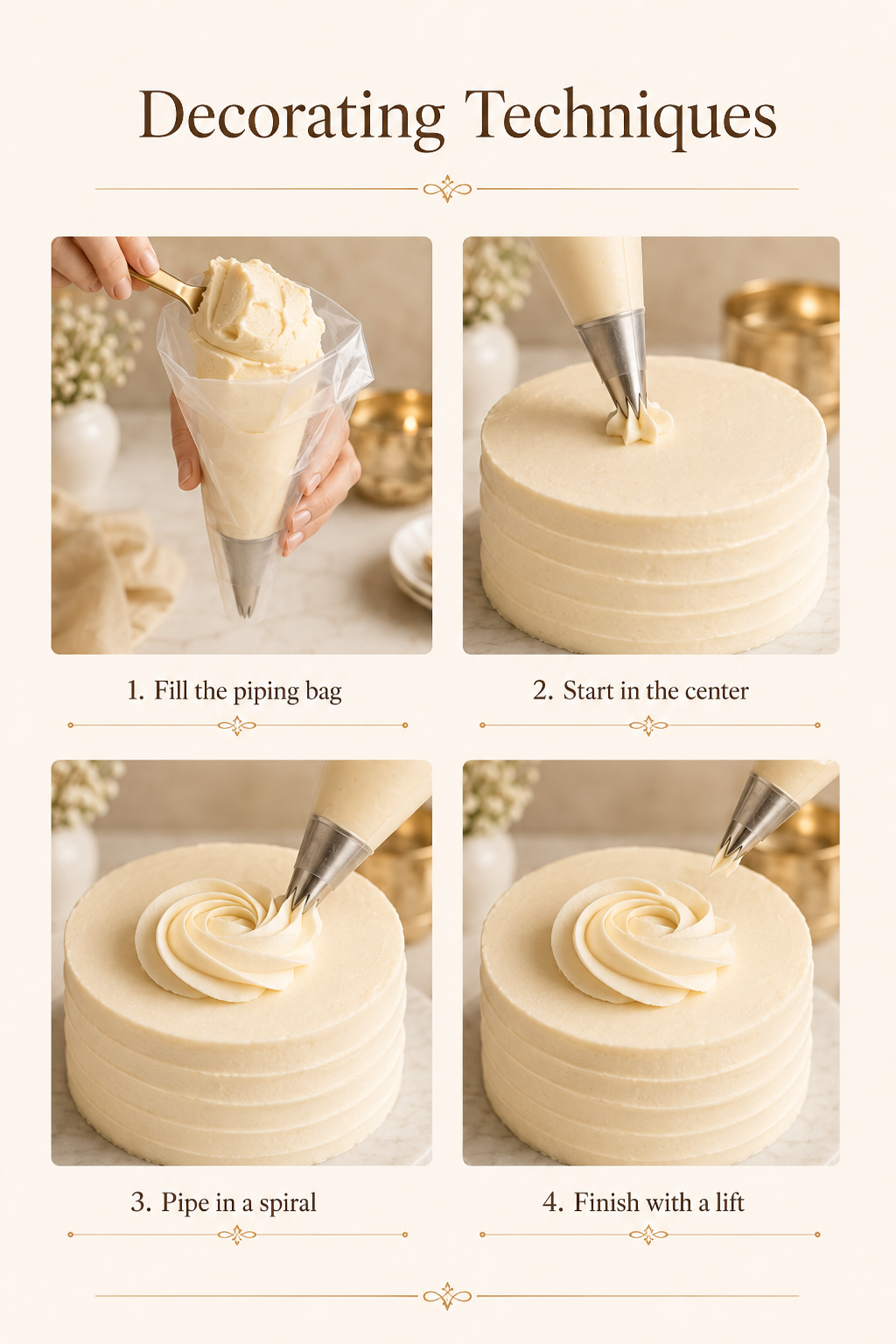 Step-by-step decorating page from 101CAKE